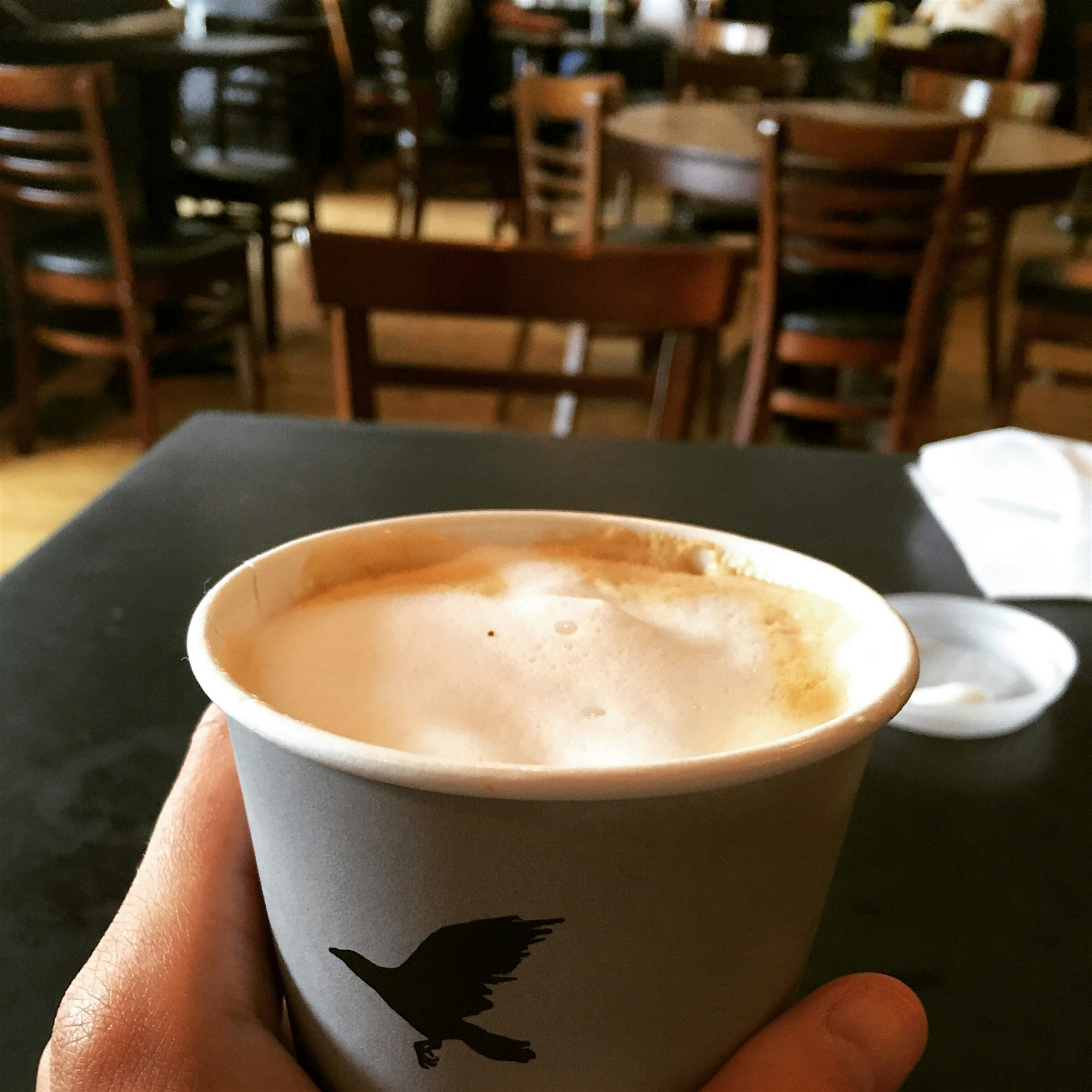 The creamiest almond milk latté around.