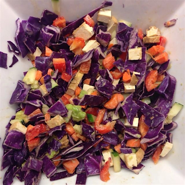 Bought all the ingredients for summer rolls and forgot the rice paper wraps. Next best thing...