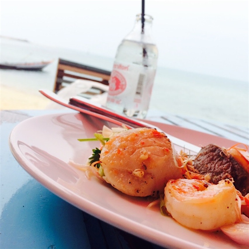 Prawn Salad. With a view! 