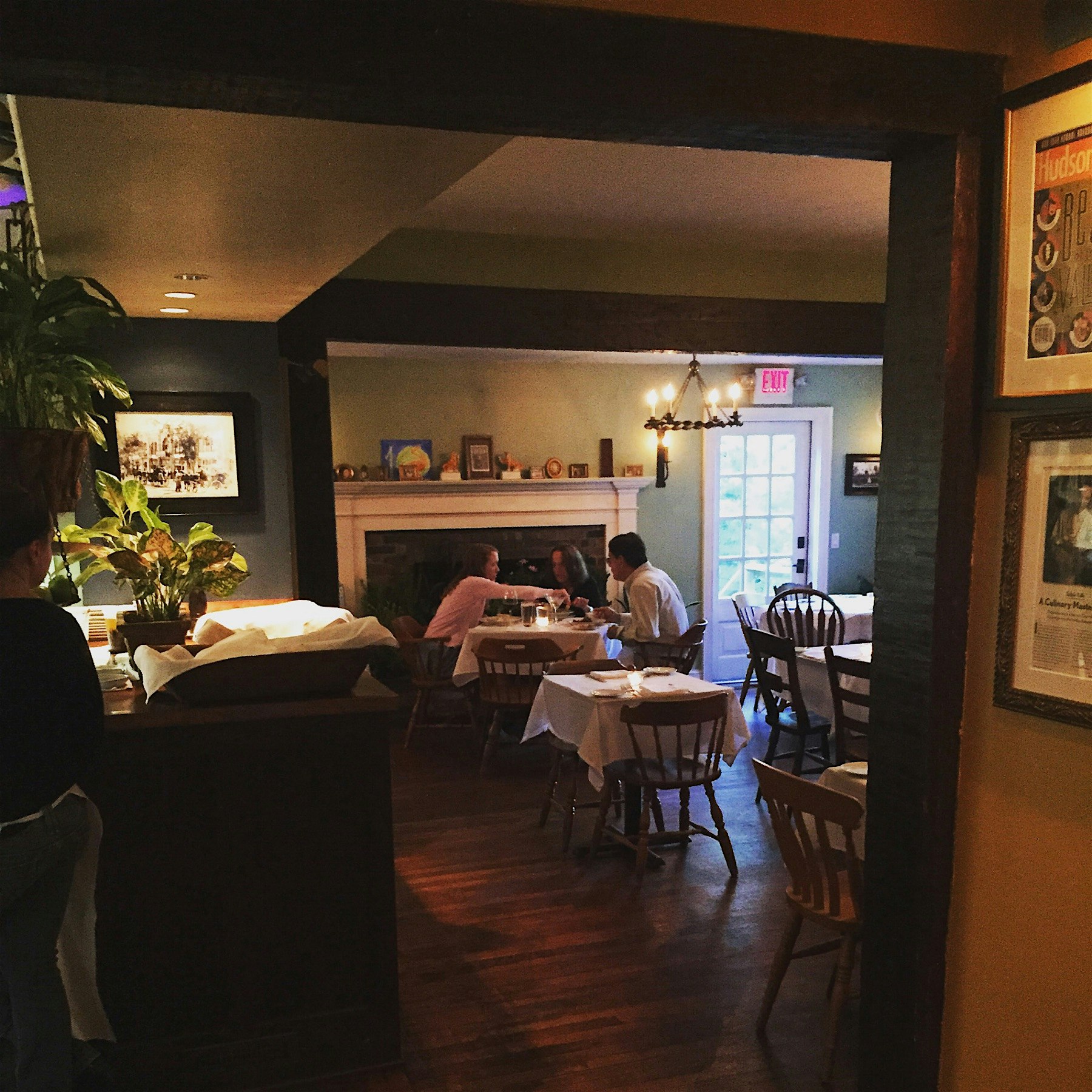 The beautifully charming dining room at Serevan in Amenia, NY.