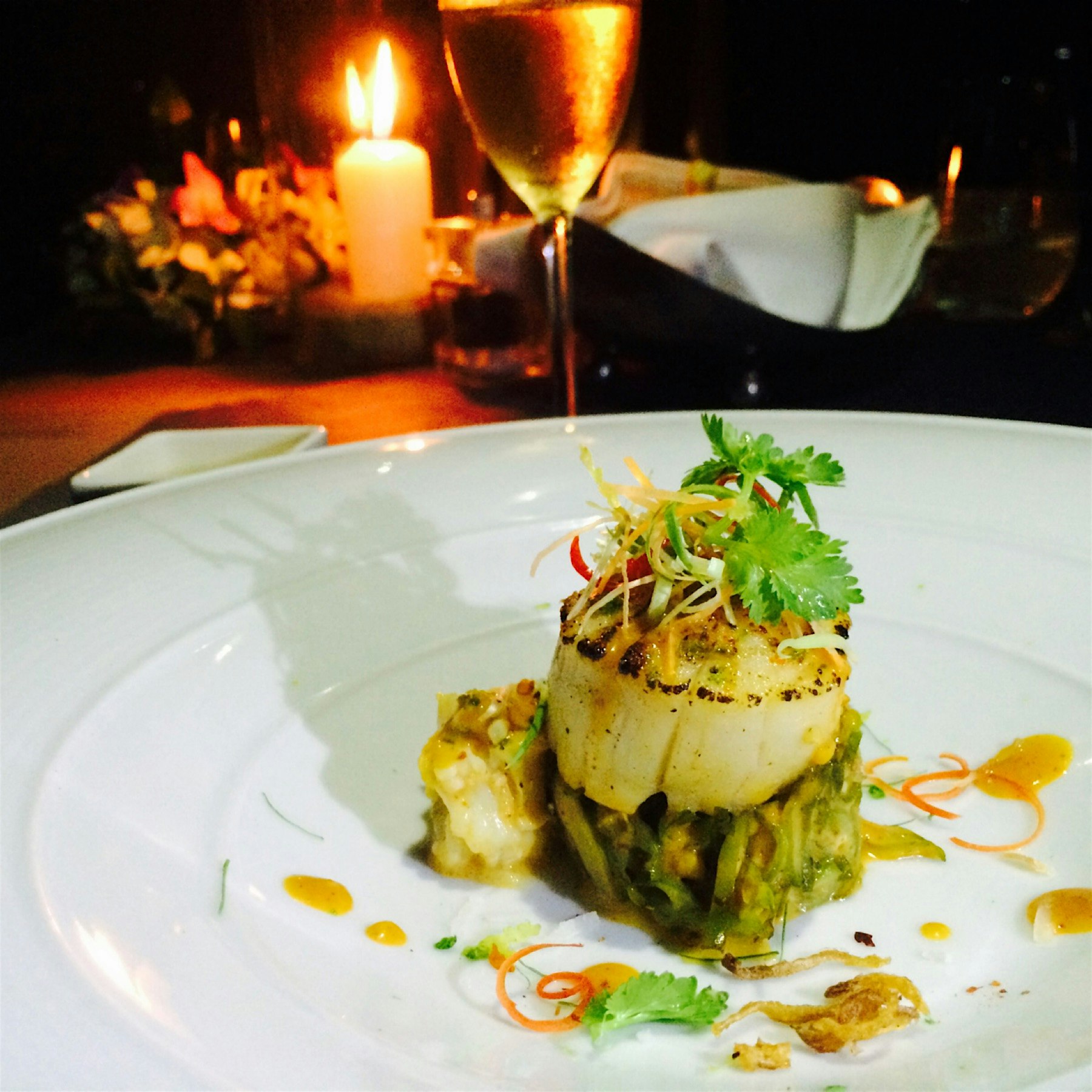 We had one of those "romantic" beachside dinners, but this scallop Definitely stole the show! 