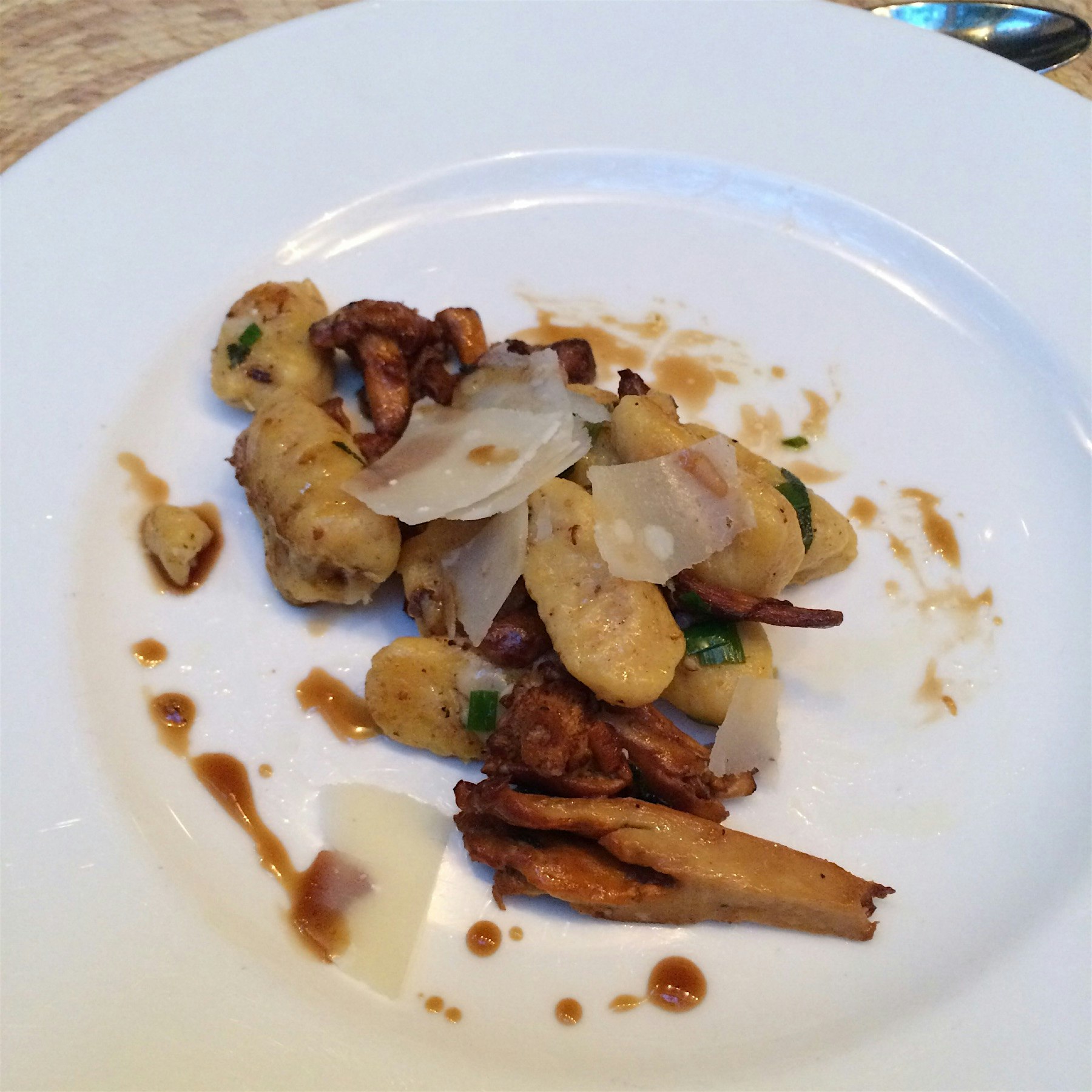 Butternut squash gnocchi with a sage and brown butter sauce & balsamic Demi glacé. Scrumptious.