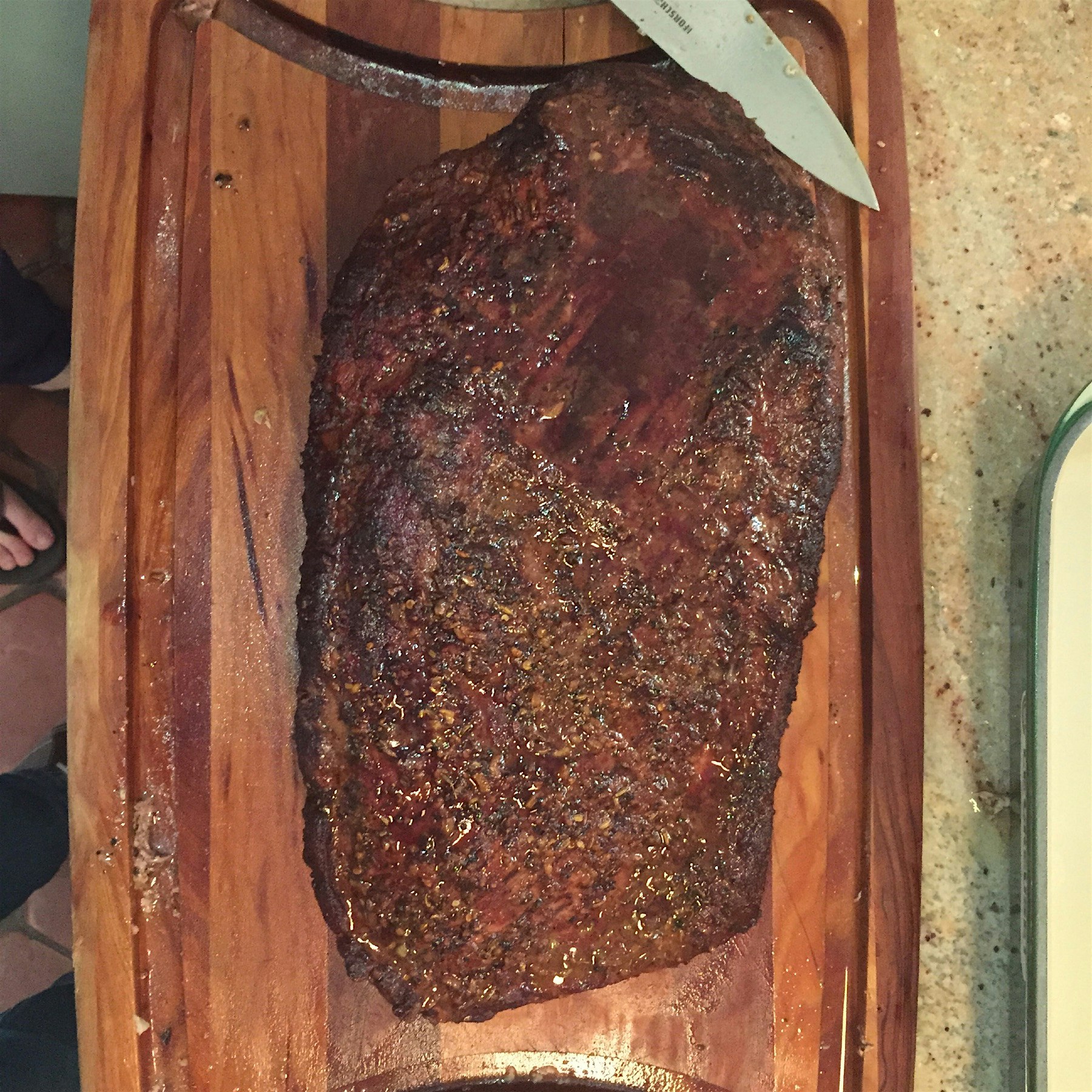 @Yfalkson smoked this Amazing Brisket for my nephew's birthday party. 