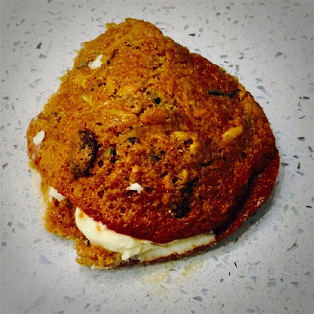 My CSA keeps giving loads of carrots this summer so I got creative. Carrot cake cookie ice cream ...