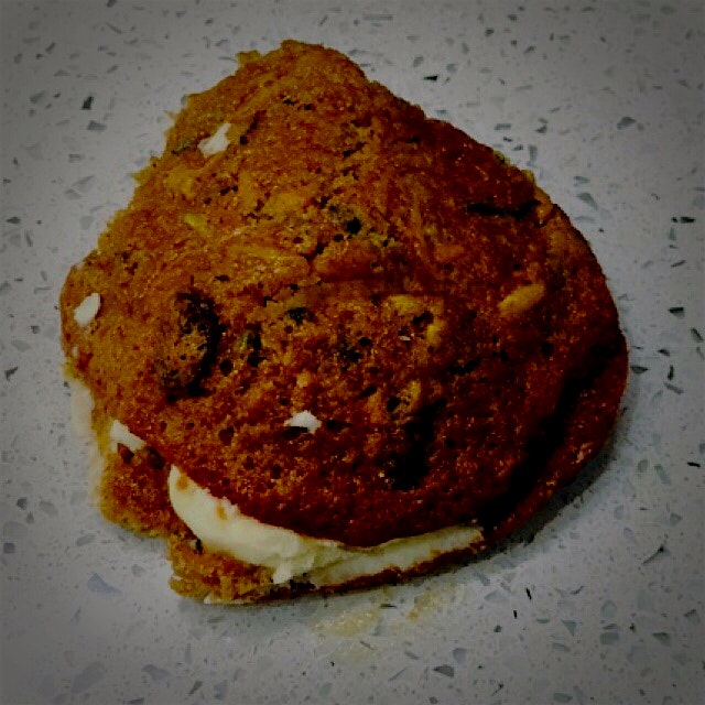My CSA keeps giving loads of carrots this summer so I got creative. Carrot cake cookie ice cream ...