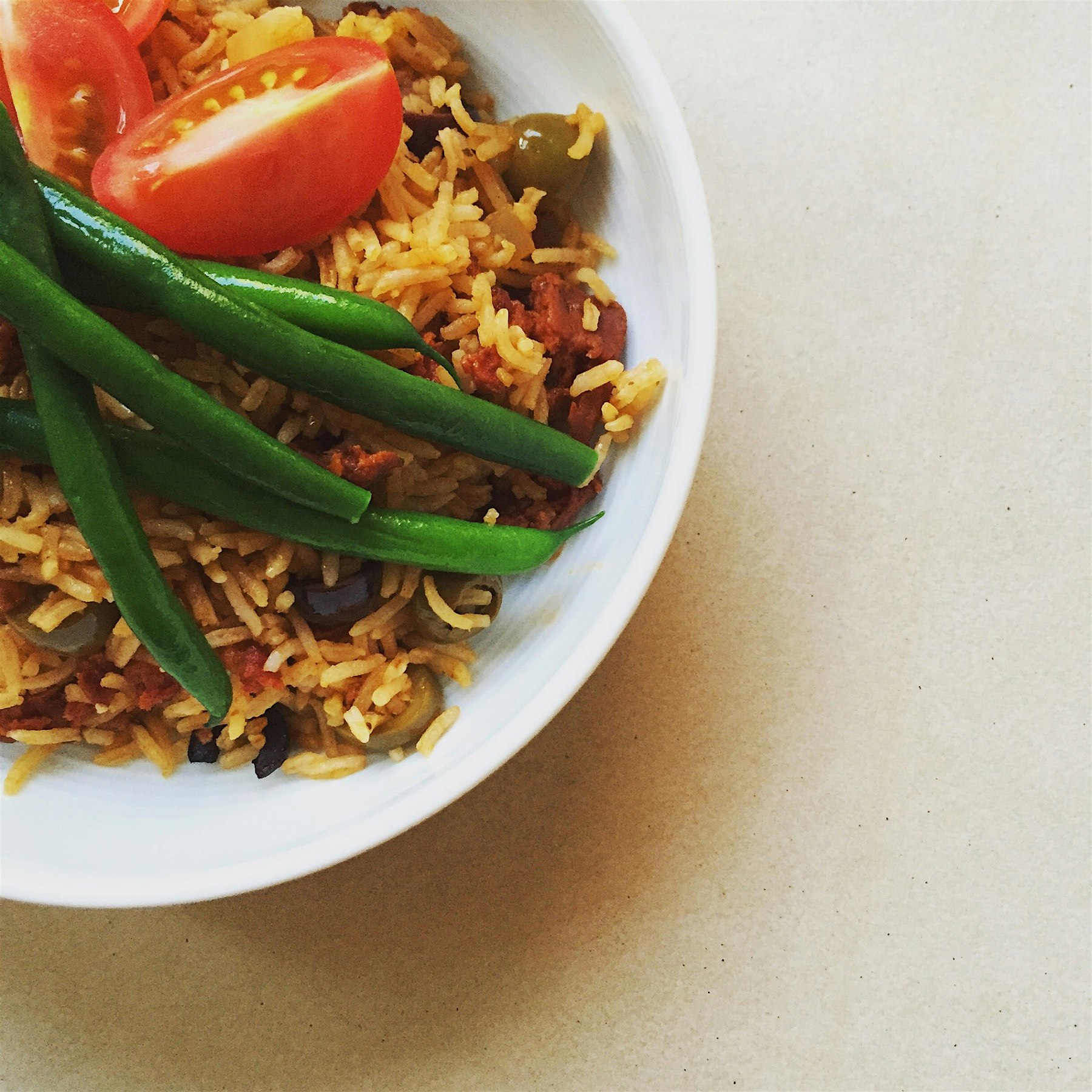 Simple dinner is all I need on such a hot day like today! Macau fried rice served with poached gr...