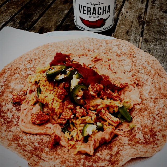 Veracha makes the turkey burrito that much more appetizing. Turkey is hormone and antibiotics fre...