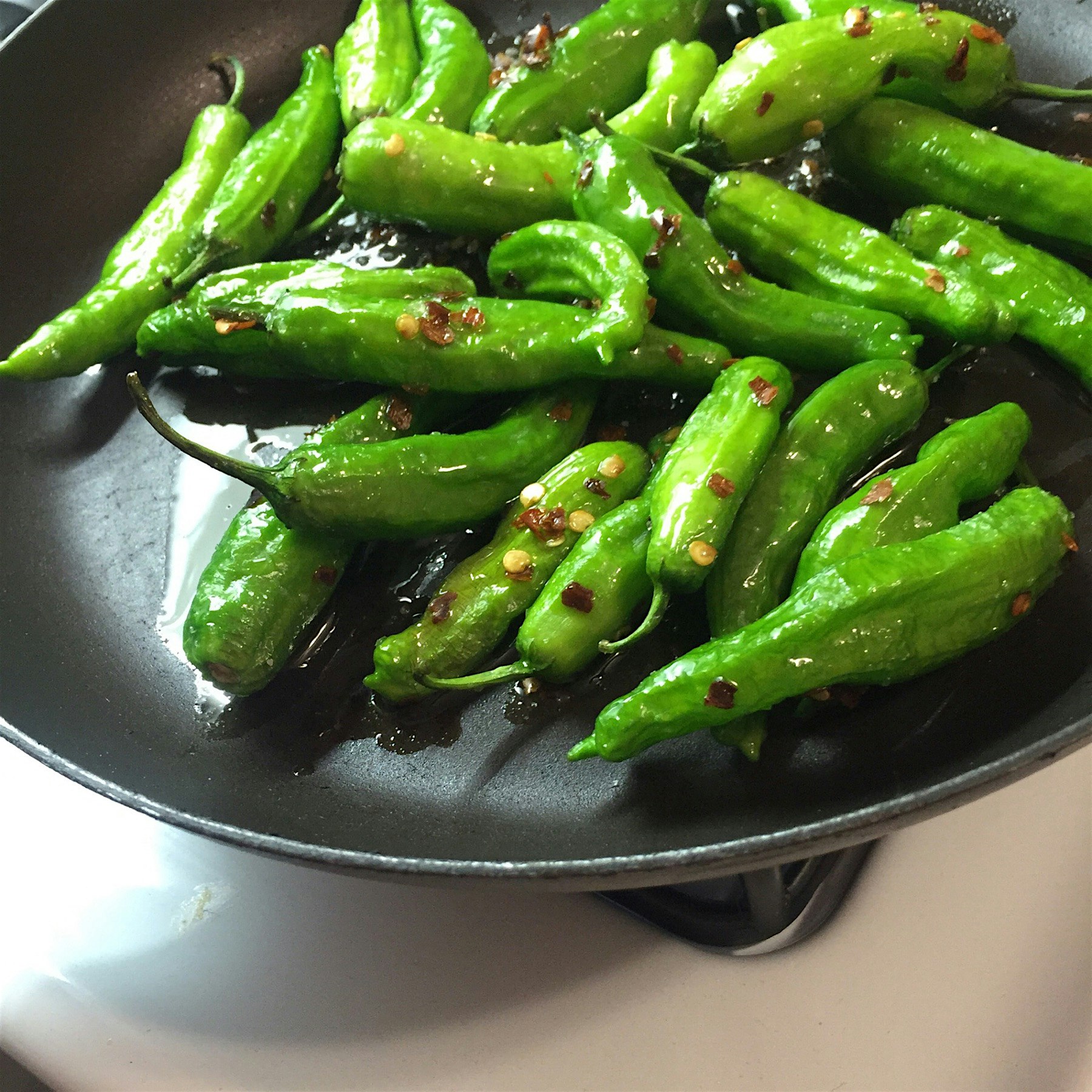 Sautéed shishito peppers! 