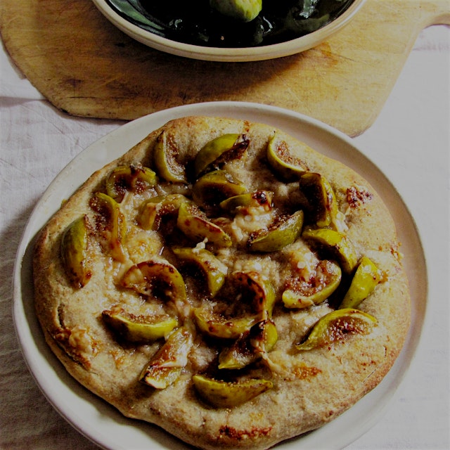 Rustic Fig Pizza, sweet and savory, jammy, complex, caramel notes, food for grownups. Make one wi...