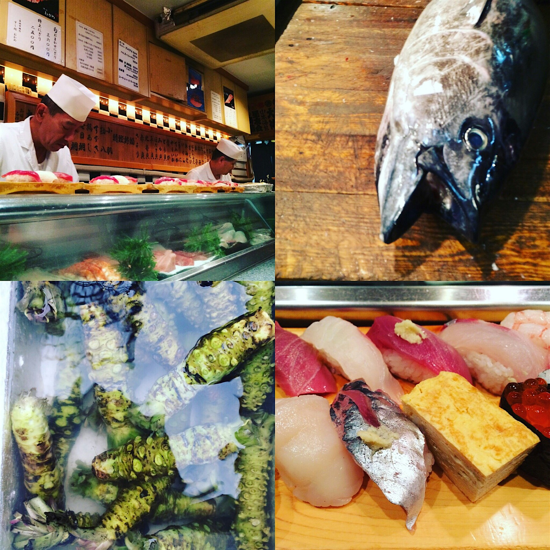 The freshest sushi breakfast at the Tsukiji Fish Market in Tokio