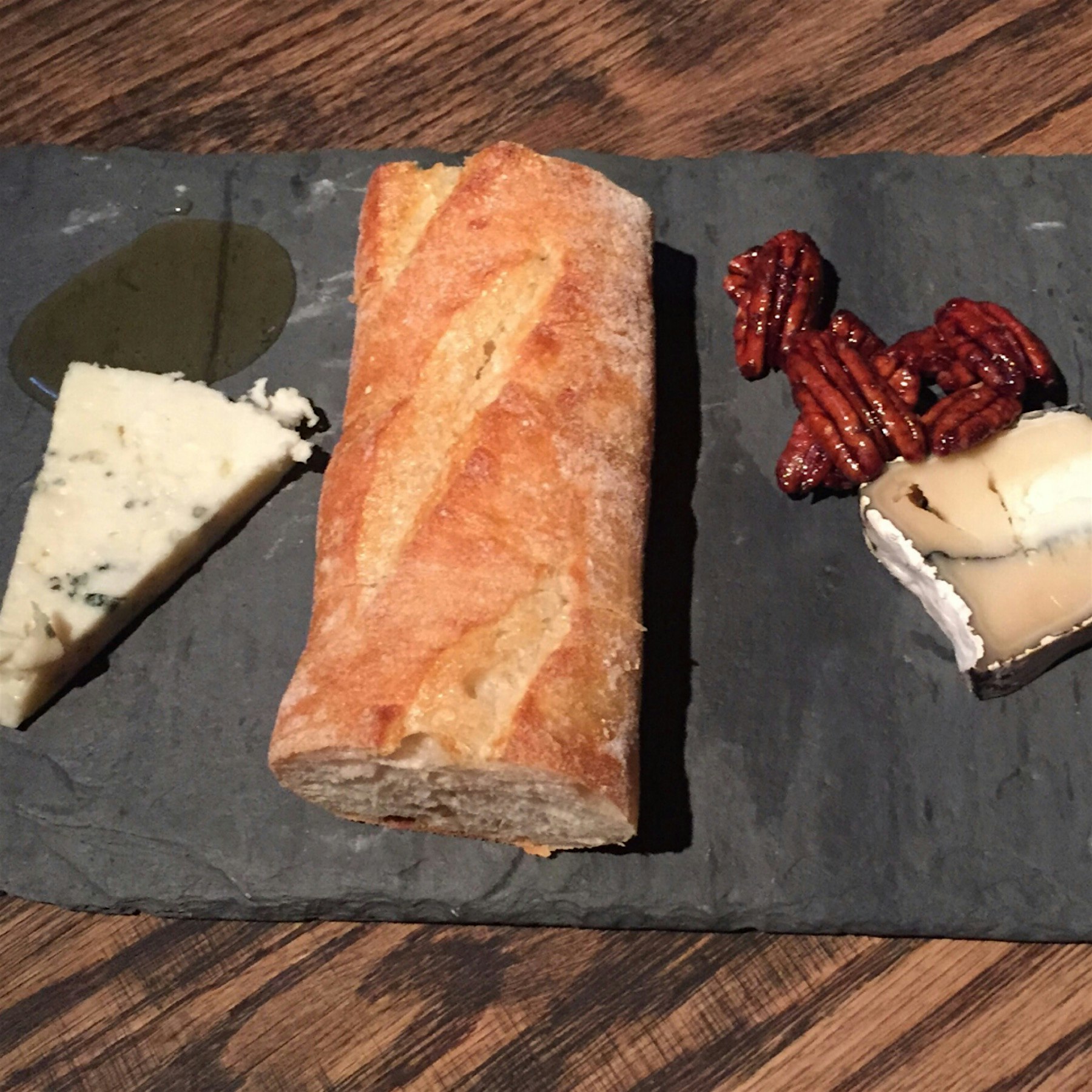 Afternoon powwow over some Spanish sheep blue and Humboldt Fog goat cheese.