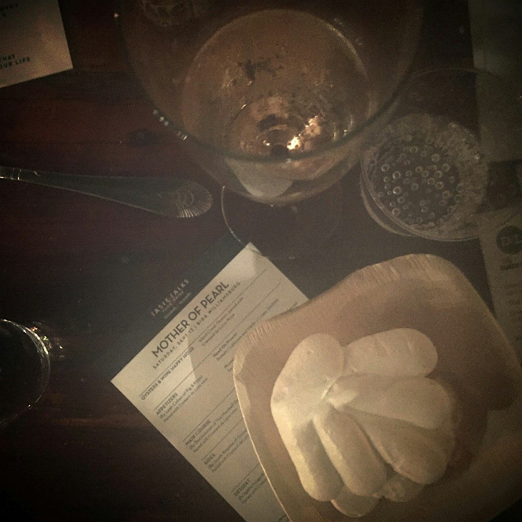 Final course at #tastetalks Mother of Pearl dinner, by Ovenly (dessert of course), paired with La...