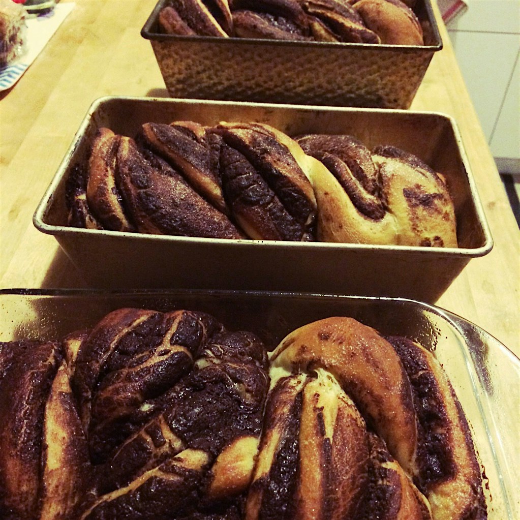 chocolate babka for Rosh Hashanah 