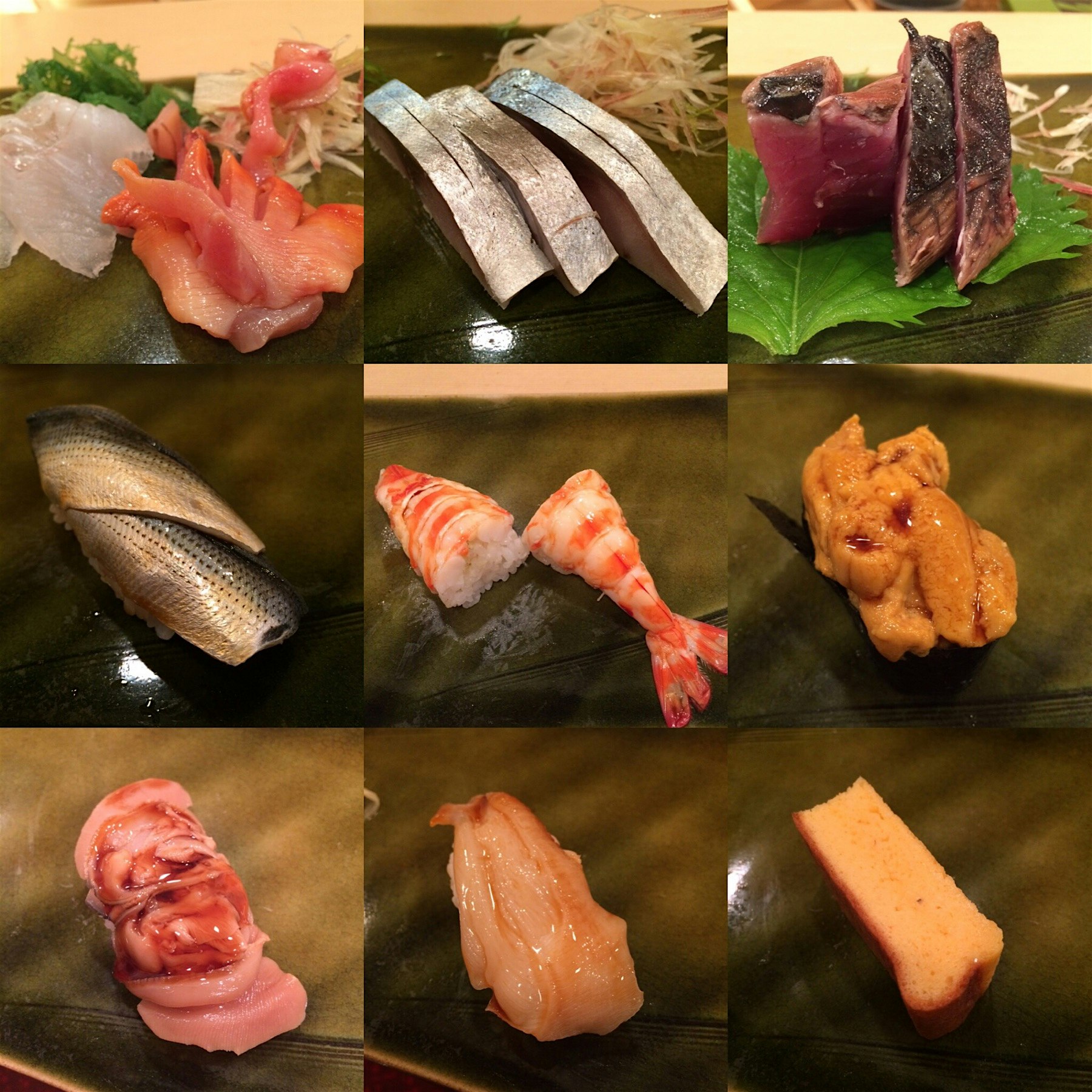 Sashimi & Sushi snapshots from Sukiyabashi Jiro, Roppongi Hills 