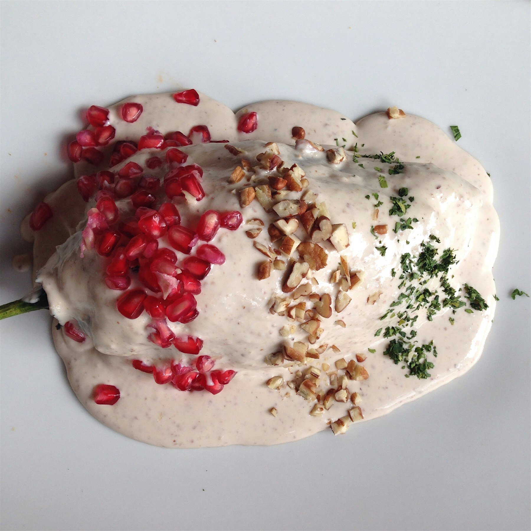 Seasonal chiles en nogada with our Hewlett team in Condesa, D.F.!