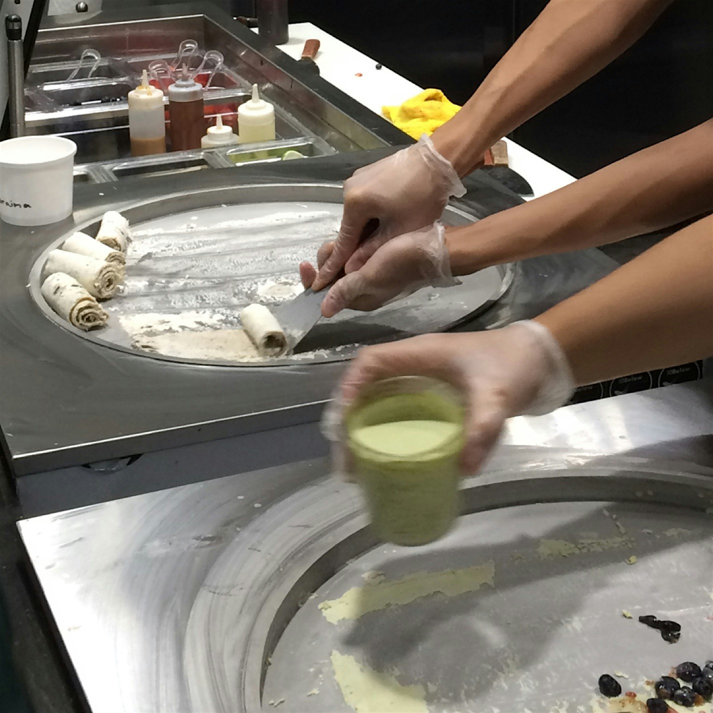Ice cream that's frozen to order, scraped and served in rolls. Of course, that could mean an outr...