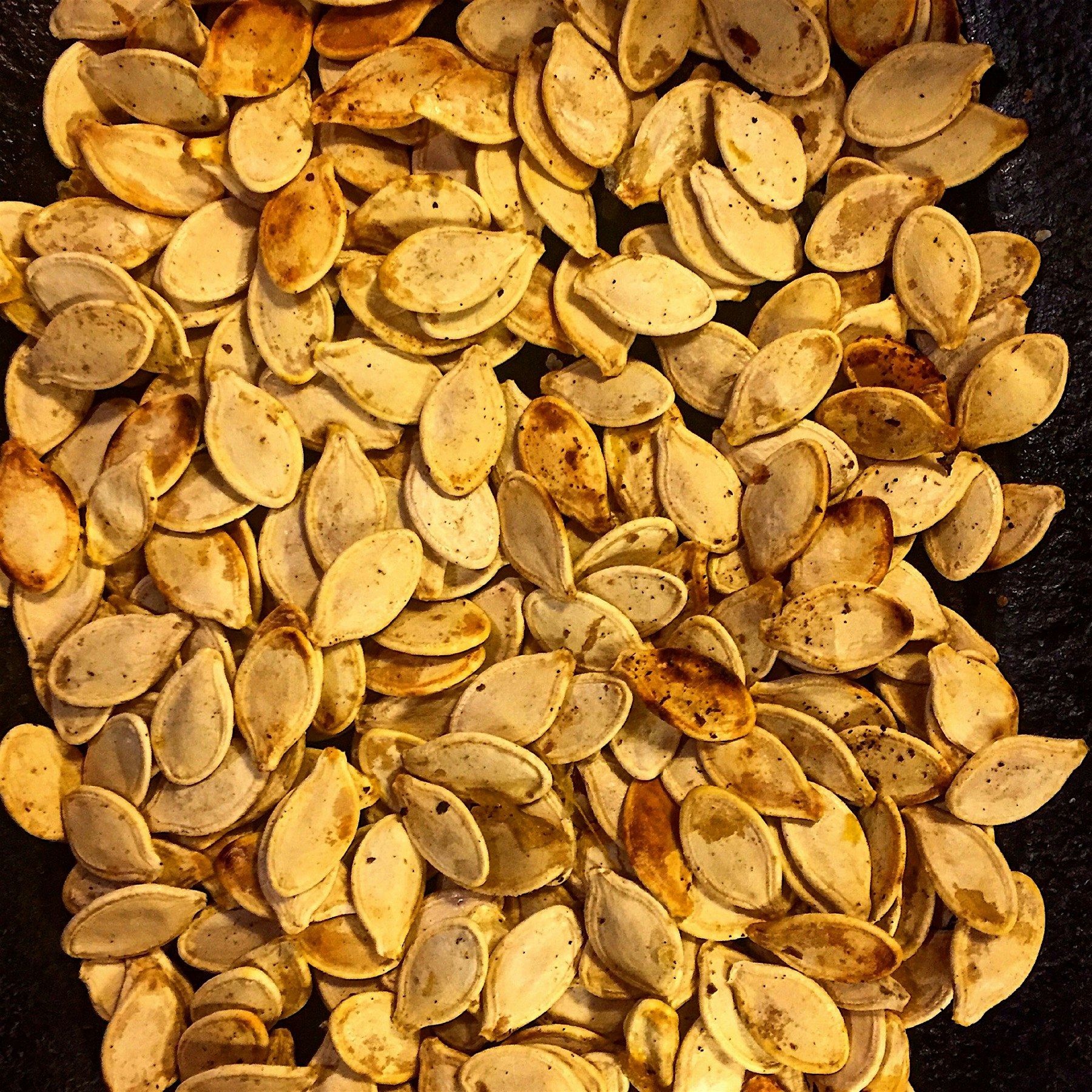 Fire roasted pumpkin seeds. 