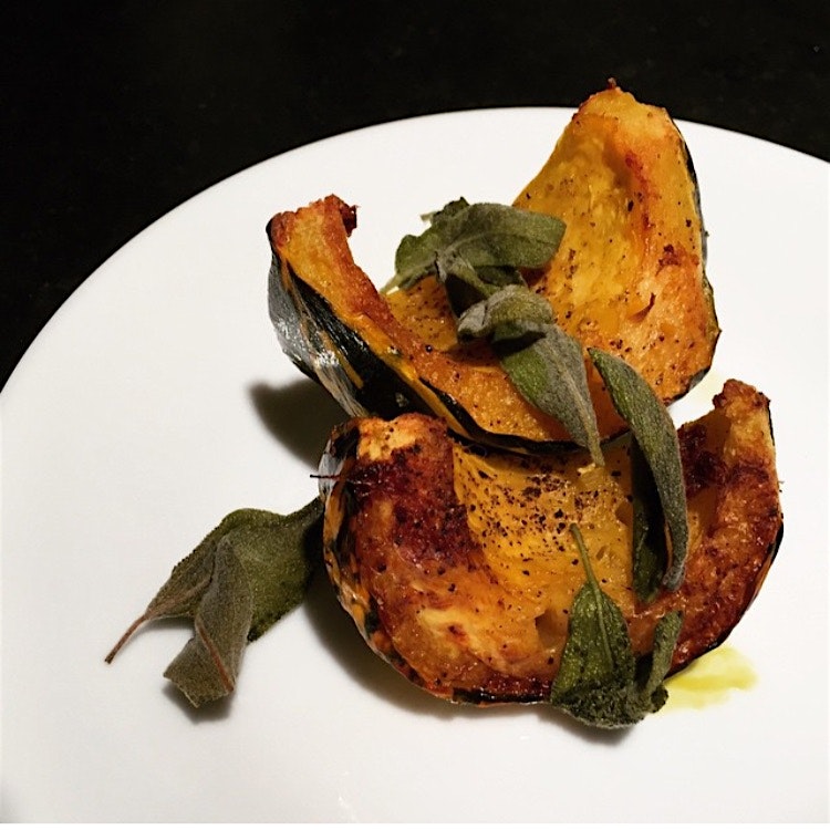 My favorite way to cook winter squash is to roast it in wedges with sage leaves. Happy it's fall!
