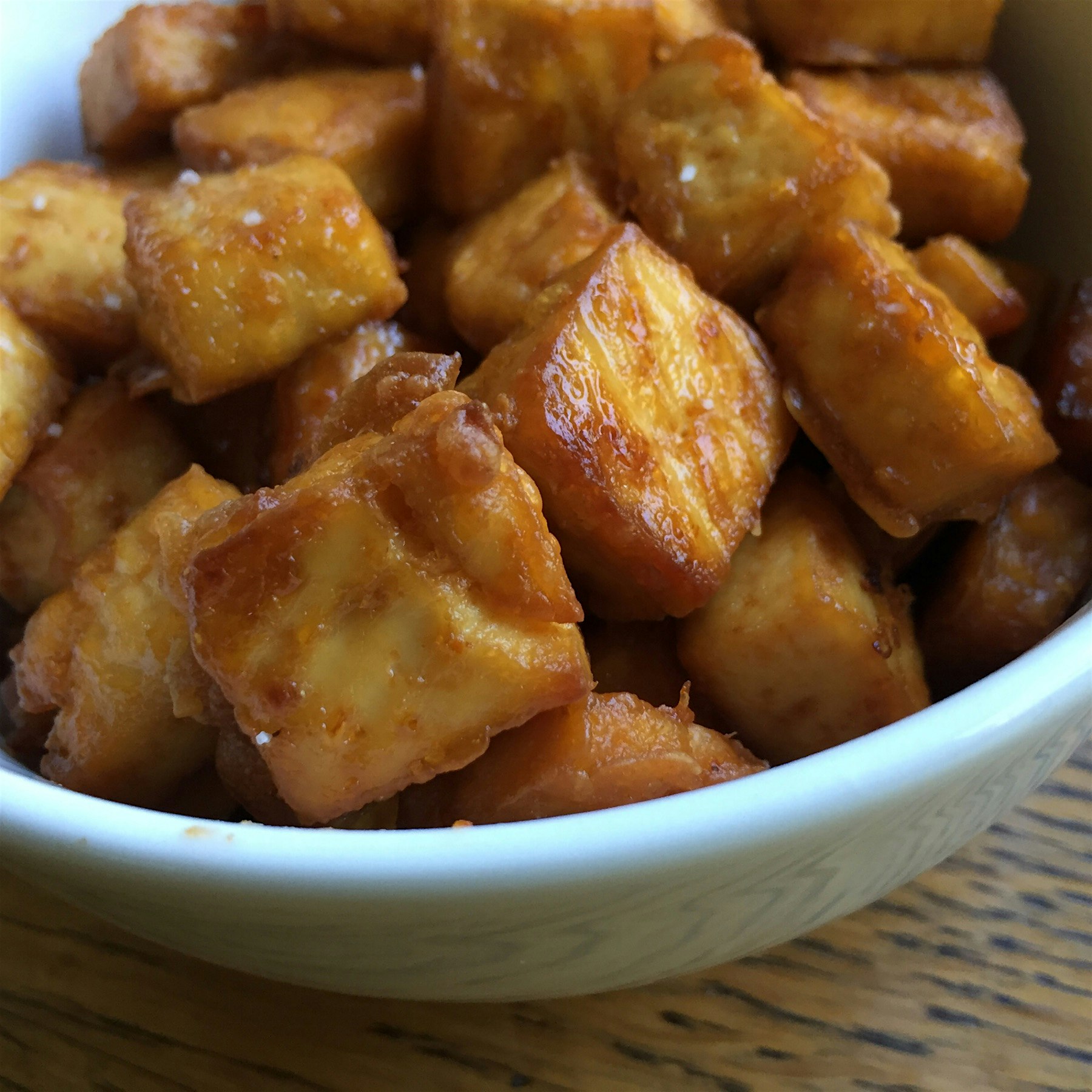 Honey Sriracha Tofu Bites (Warning: they're super addictive)