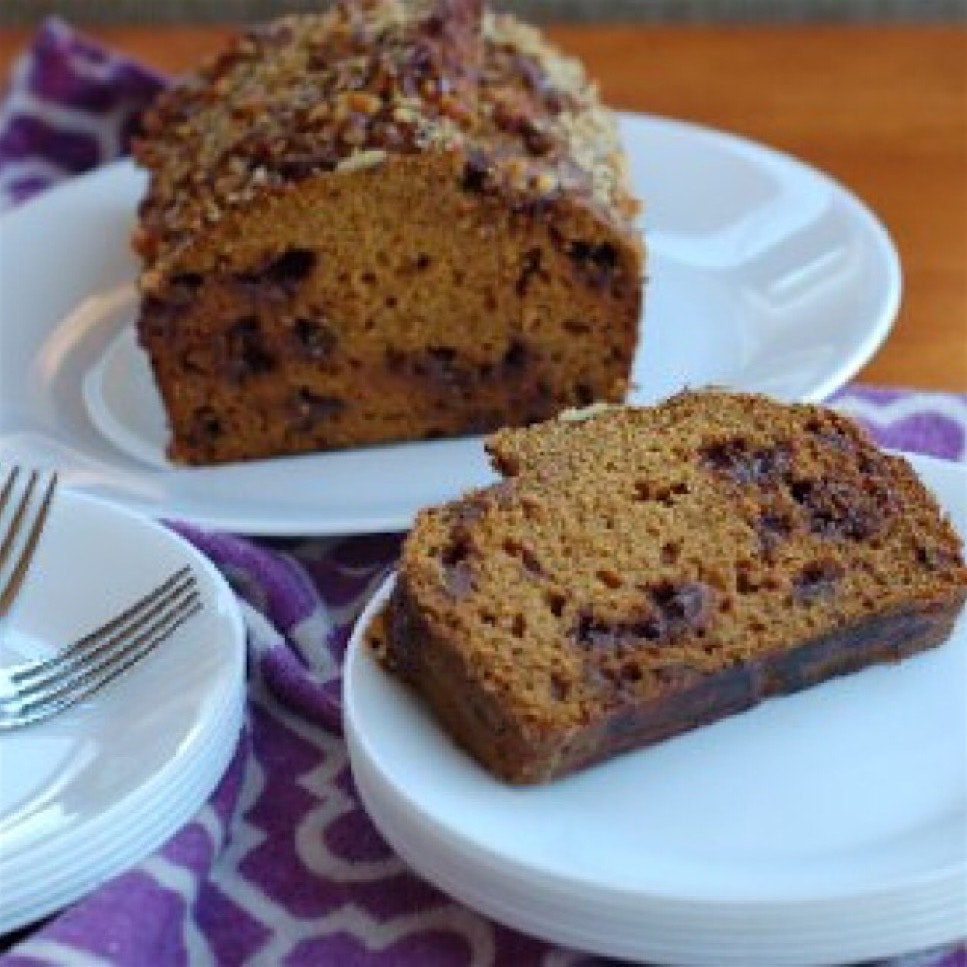 The latest recipe from my food blog, Chocolate Chip Pumpkin Bread.