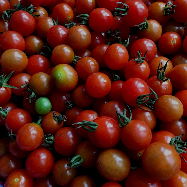 Cherry tomatoes from MX Morningstar Farm (Organic farm,  young farmers in the Hudson Valley farmi...