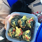 First tailgate at the same time as my first sugar detox. Ohmmmm to survive, I made these little omelette muffins to go! 