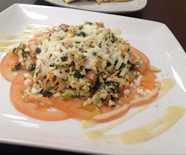 Vegetarian omelette at @RicholCafe in Brooklyn! Delicious French cuisine! #bkbrunch