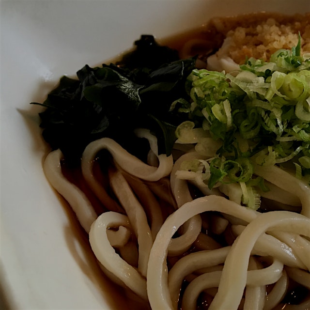 Slurped up this delicious, chilled udon soup. The broth is complex, and the noodles have great te...