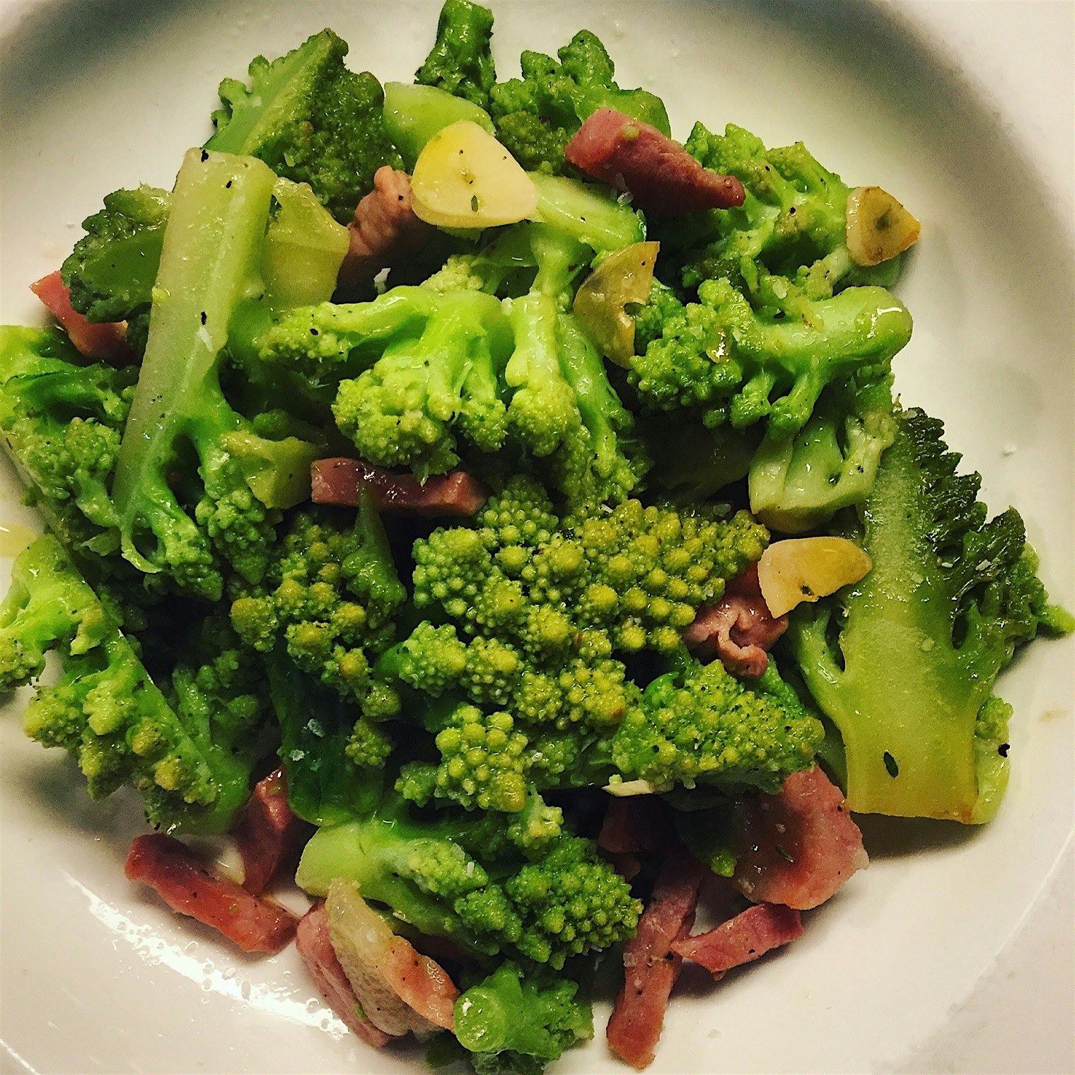 Barbers Farm Romanesco/ Benton's Country Ham. 