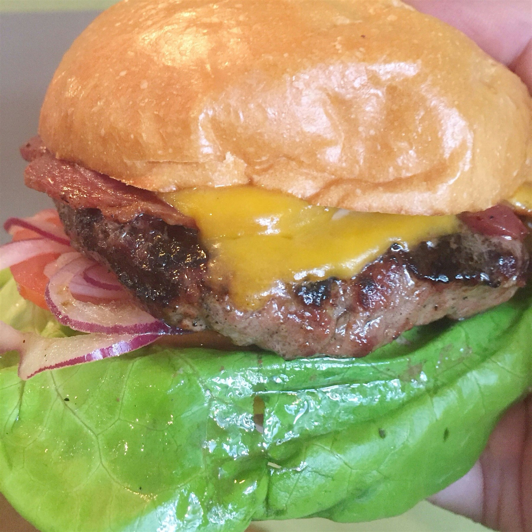 Juicy blt burger for brunch 