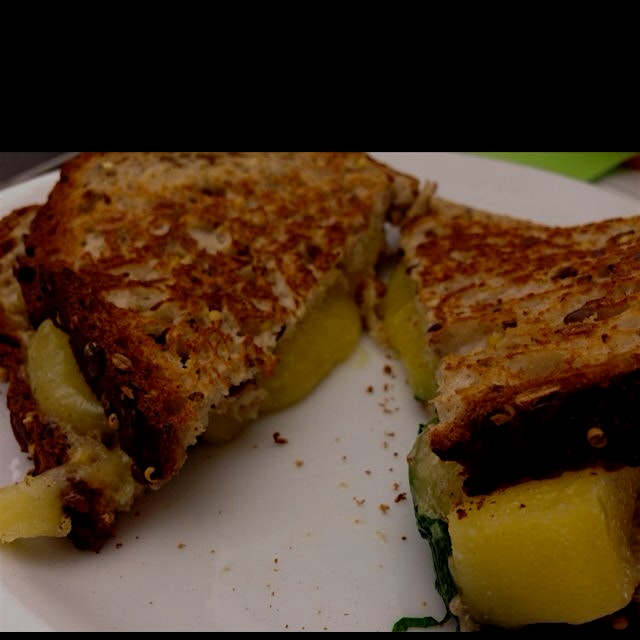 Rockin' out some grilled cheese with my Porps. Delicious!