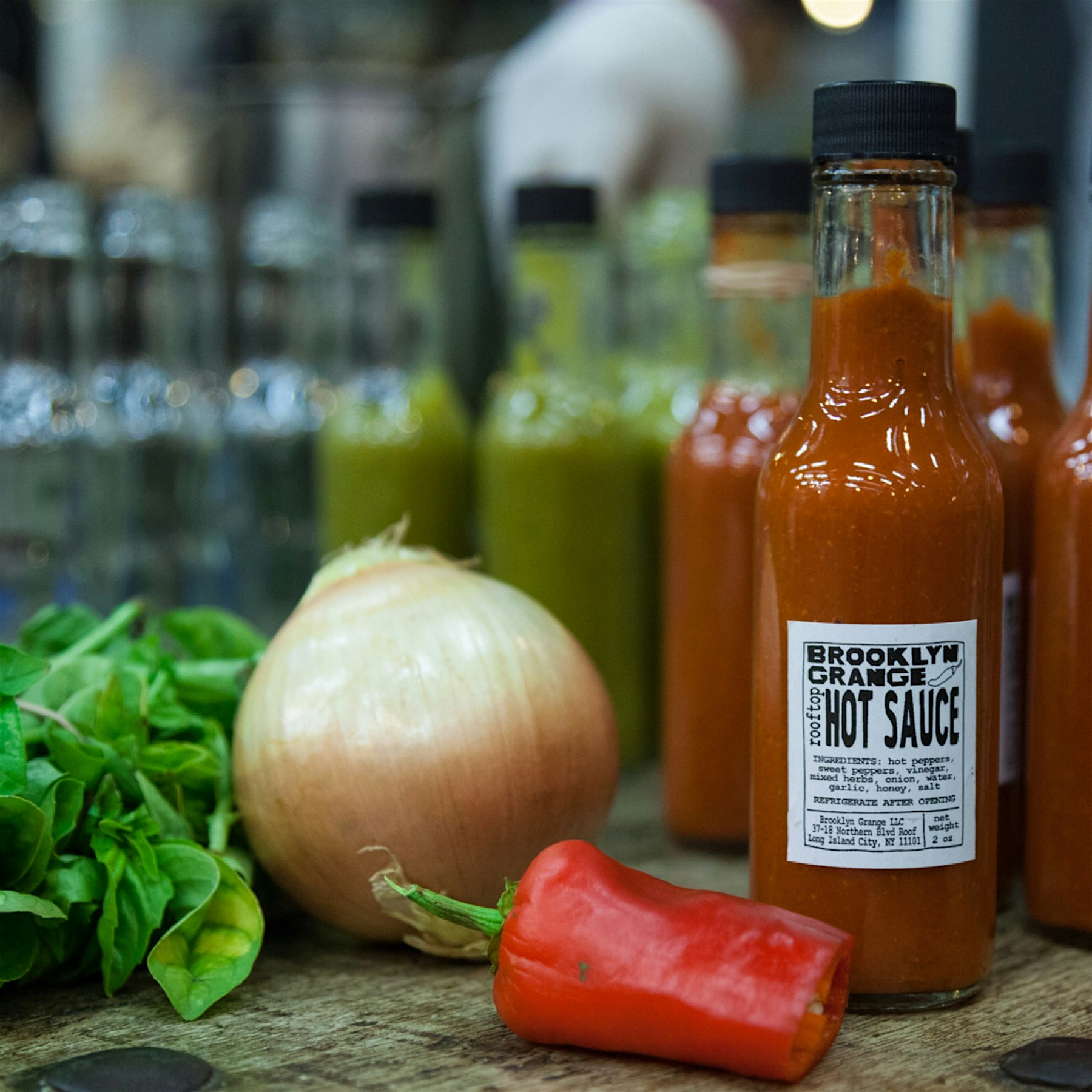 Getting hot and saucy with The Brooklyn Grange Farm. Signature hot sauce workshop! 😡🔥