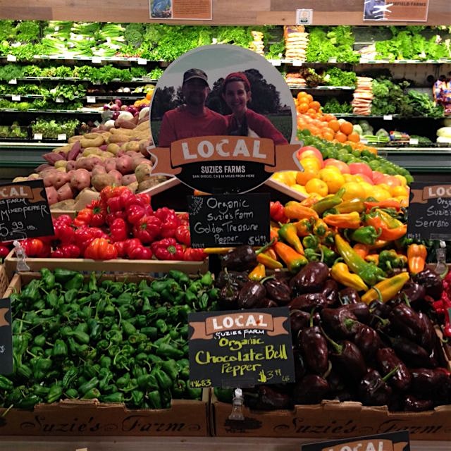 Delicious #pepper display at the Whole Foods Market in Hillcrest, San Diego! All this produce fro...