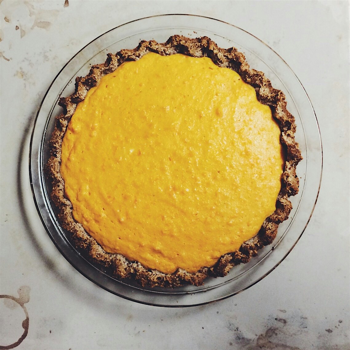 Homemade sweet potato pie to start November off right.