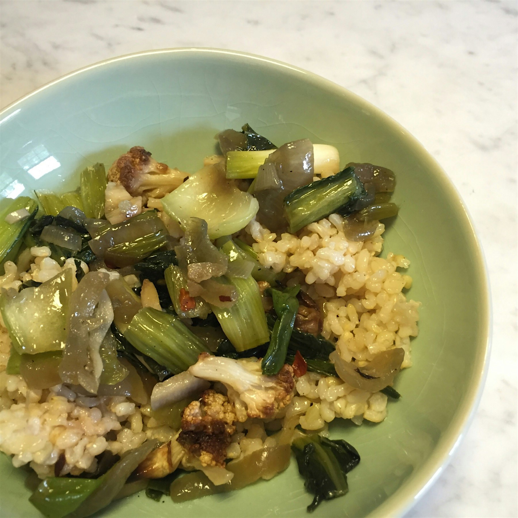 Stir fry: up close and personal.