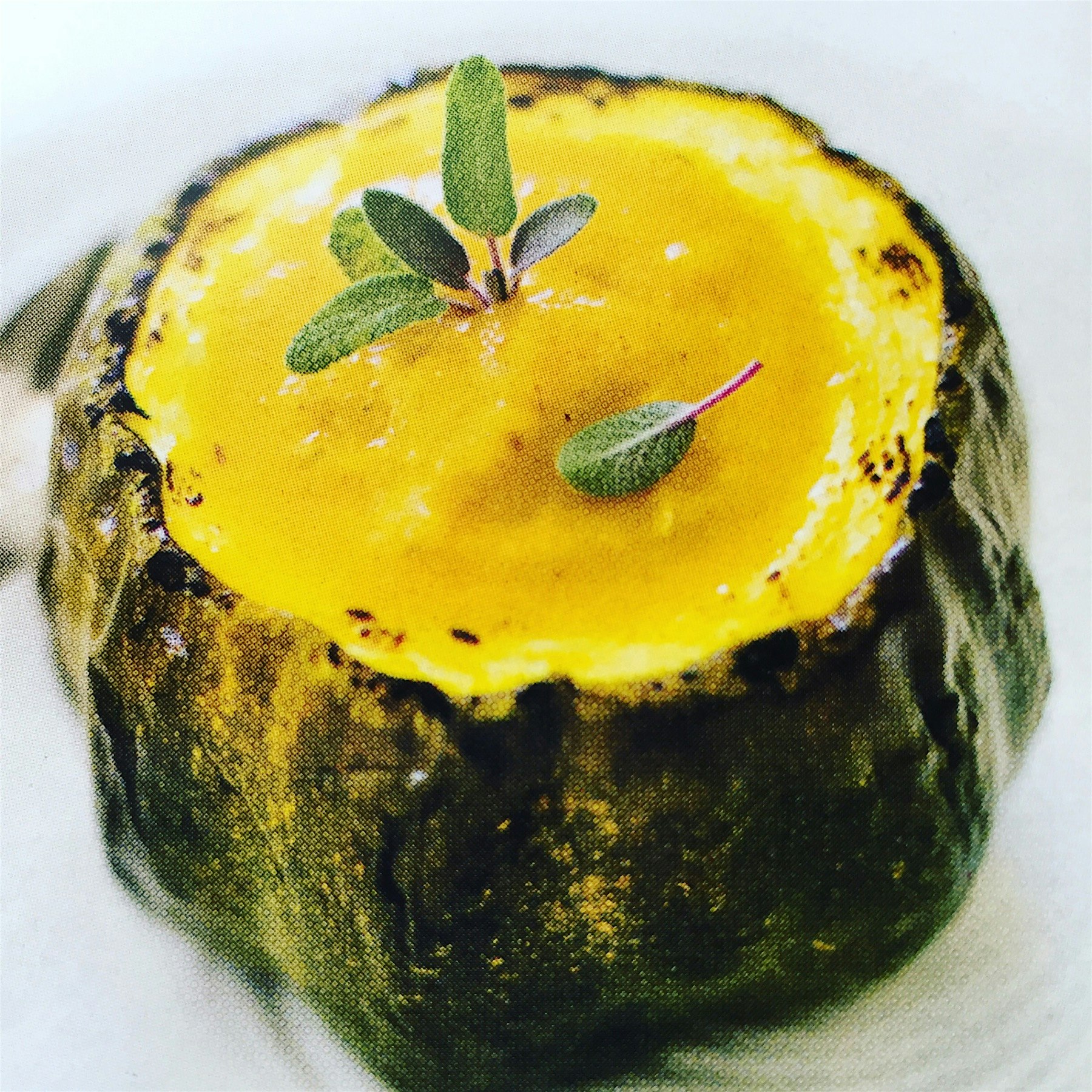 Roasted Acorn Suash Soup... Served in its own beauty... #NoFoodWaste